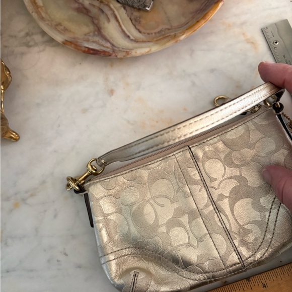Coach Signature Metallic Wristlet - Picture 4 of 16